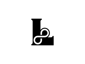حرف L شعار إنفينيتي للهوية الخالدة