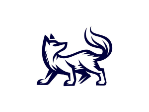 Logo D'art En Ligne De Loup