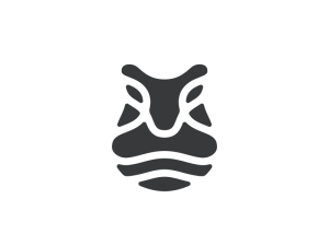Einfaches Nilpferd-logo