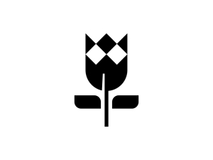 Elegantes Tulpenblumenlogo