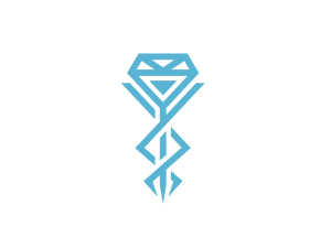 Logotipo Del Caduceo De Diamantes