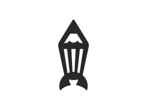 Logotipo De Cohete De Lápiz