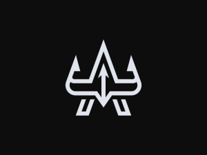 Trident Lettre A Logo Initial