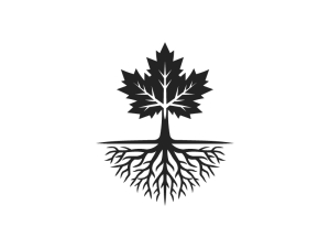 Logo Mit Ahornbaumwurzeln
