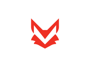 Minimales Fox-logo Mit Dem Buchstaben V