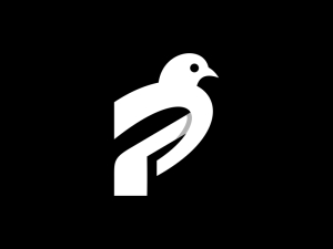 Buchstabe P Vogel-logo