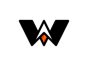 Letter W Plane Logo