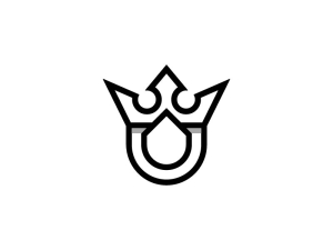 Lettre Uw Ou Wu Couronne Logo