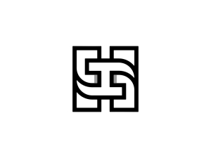 Buchstabe H, Anfangsbuchstabe Hh, Typografie, Schwarzes Linienlogo