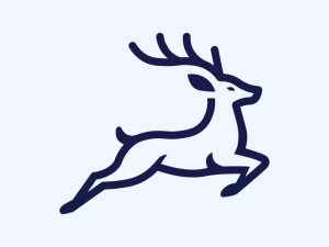 Logotipo De Ciervo Saltando