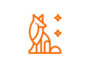 Elegantes Sitzendes Fuchs-logo