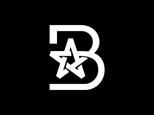 Monogramm-buchstabenzeichen B Stern