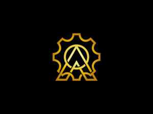 Logo Mit Zahnradknoten Und Initiale A