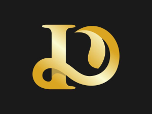 Lettre D Feuille Logo De Luxe