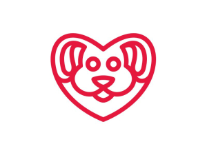 Logotipo De La Línea De Amor De Conejo