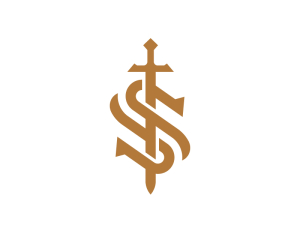 Letter S Sword Logo