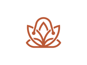 Elegantes Lotusblumen-taschenlogo