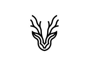 Schwarzes Hirschschild-markenlogo