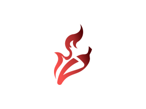 Minimalistisches Logo Mit Gegrilltem Chilimark