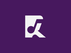 Logo Minimaliste De Musique Avec Lettre R