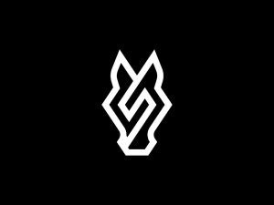 Elegantes S-buchstaben-pferdelogo