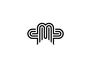 Buchstabe Mp Oder Pm Logo