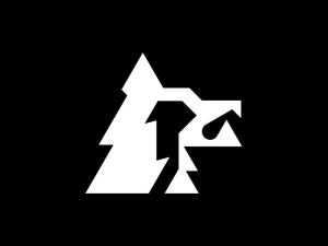 Geometrisches Wolfskopf-logo