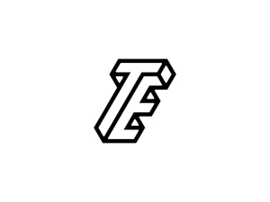 Isometrisches Logo Mit Anfangsbuchstaben Te Und Et
