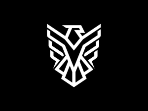 Geometrisches Logo Mit Adlerlinie