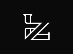 شعار أنيق بحرف Zl Lz