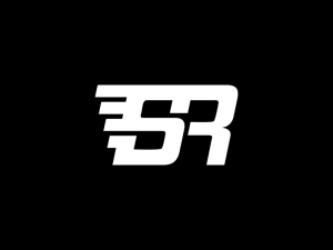 Monogramm-buchstabenzeichen Sr Speed Fast
