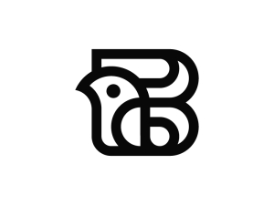 Einfaches Vogellogo Mit Dem Buchstaben B