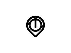 Logo Della Spilla Della Posizione Di Zu Or Uz