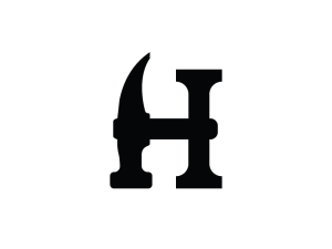 حرف H لشعار المطرقة
