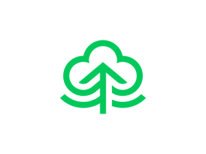 Grünes Pfeil-baummarken-logo