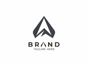 Letter A Mountain Arrow Logo