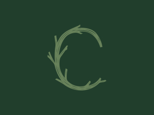 Logotipo De La Rama Natural De La Letra C
