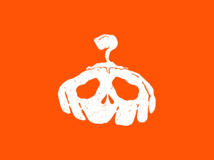 Logo De Citrouille Squelette
