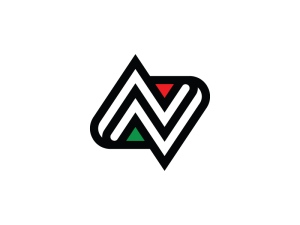 Modernes Handelsbuchstabe N-logo