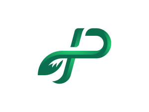Blatt-logo Buchstabe P Oder Pj