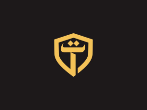 Letter T Ta Arabic Shield