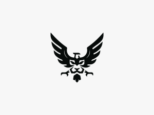 Kostenloses Logo Mit Adler Und Starkem Löwengesicht