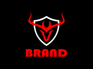 V-buchstaben-logo Mit Hirschgeweih