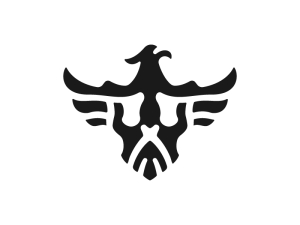 Skull Phoenix Or Eagle Skull Logo