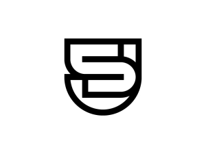 Letter Js Sj Shield Logo