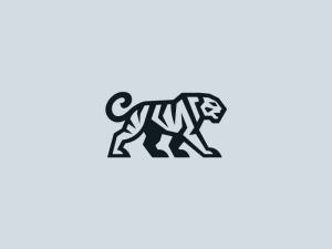 Logo Géométrique Du Tigre De Waling