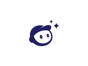 Logotipo De Gorra De Robot Amigable