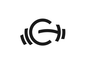 Logo Mit Hantel Des Buchstabens C