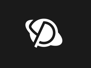 Planet-logo Mit Buchstabe D Oder P