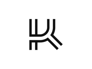 Einfaches Ky Yk Buchstabenmarken-logo